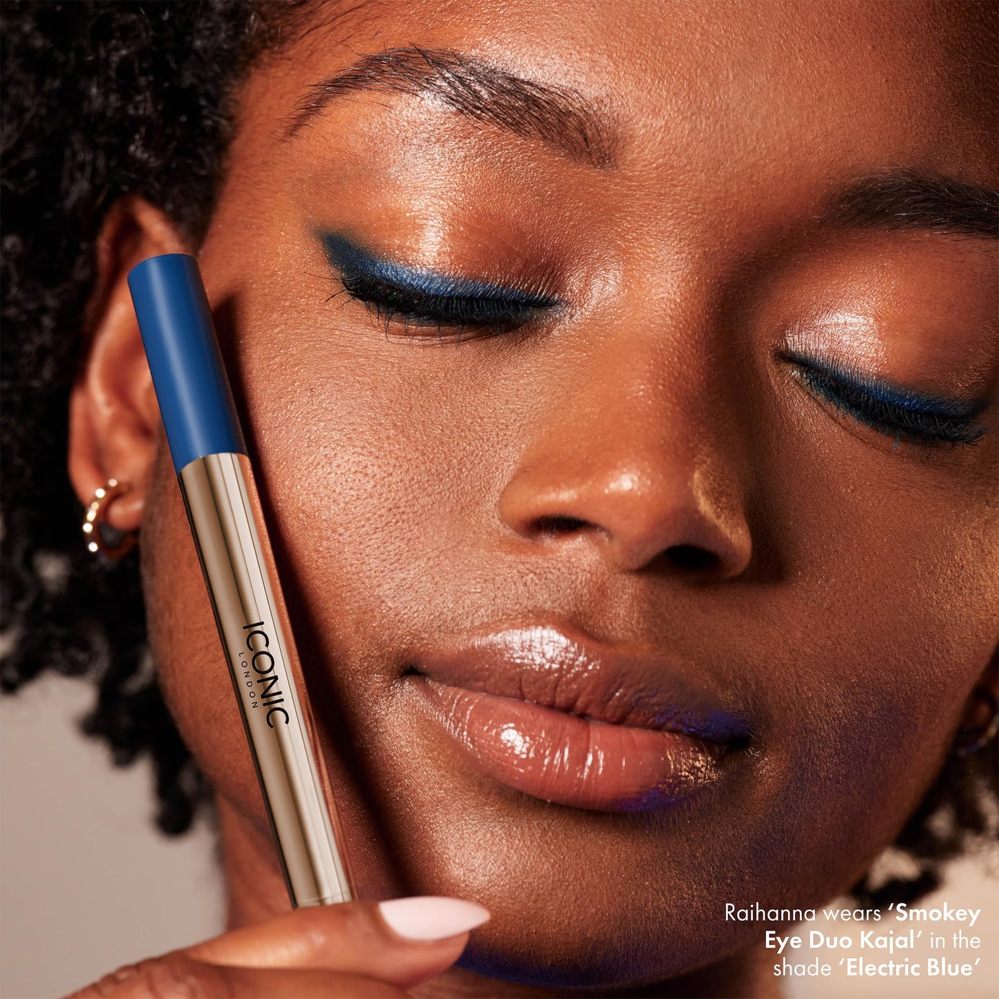 ICONIC LONDON Smokey Eye Dual Ended Eyeliner | Electric Blue, Water Resistant