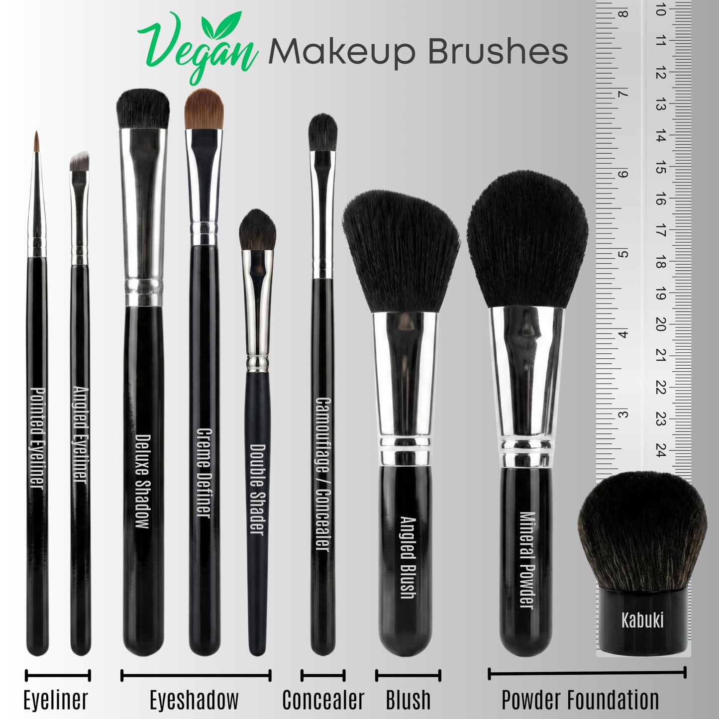 Angled Eyeliner Brush (1 Pc) Ultra Thin Vegan Bristles by Mommy Makeup