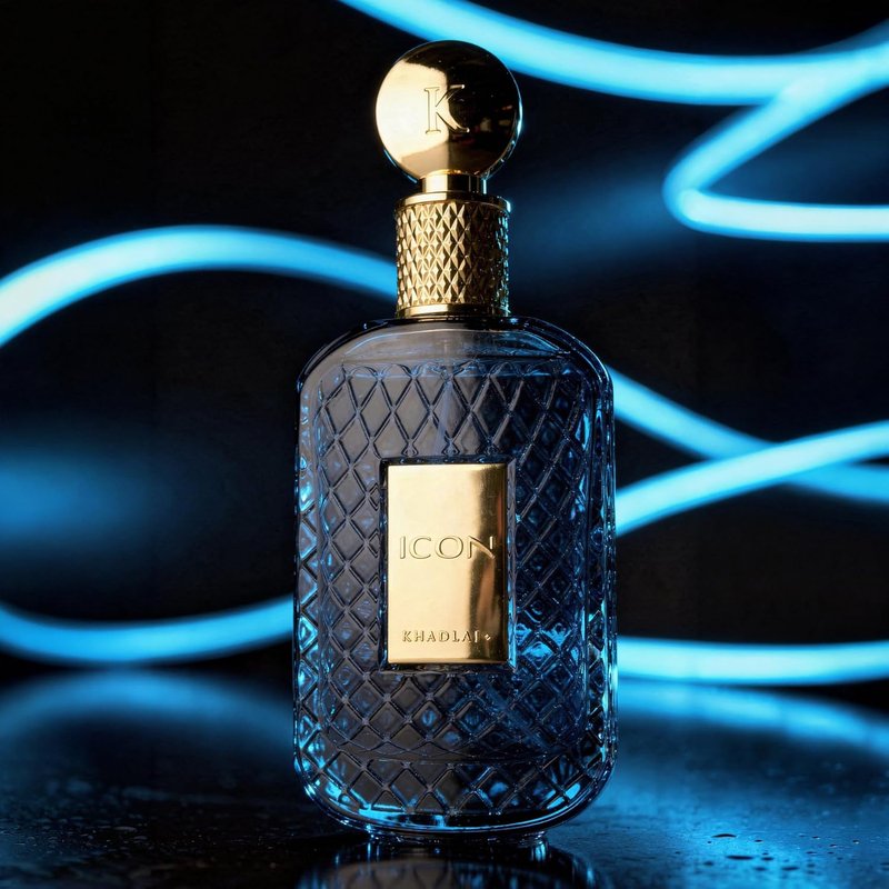 Khadlaj Icon Eau de Parfum Spray for Men - Long-Lasting Citrus & Woody Fragrance | 3.4 Ounce (100 ml)