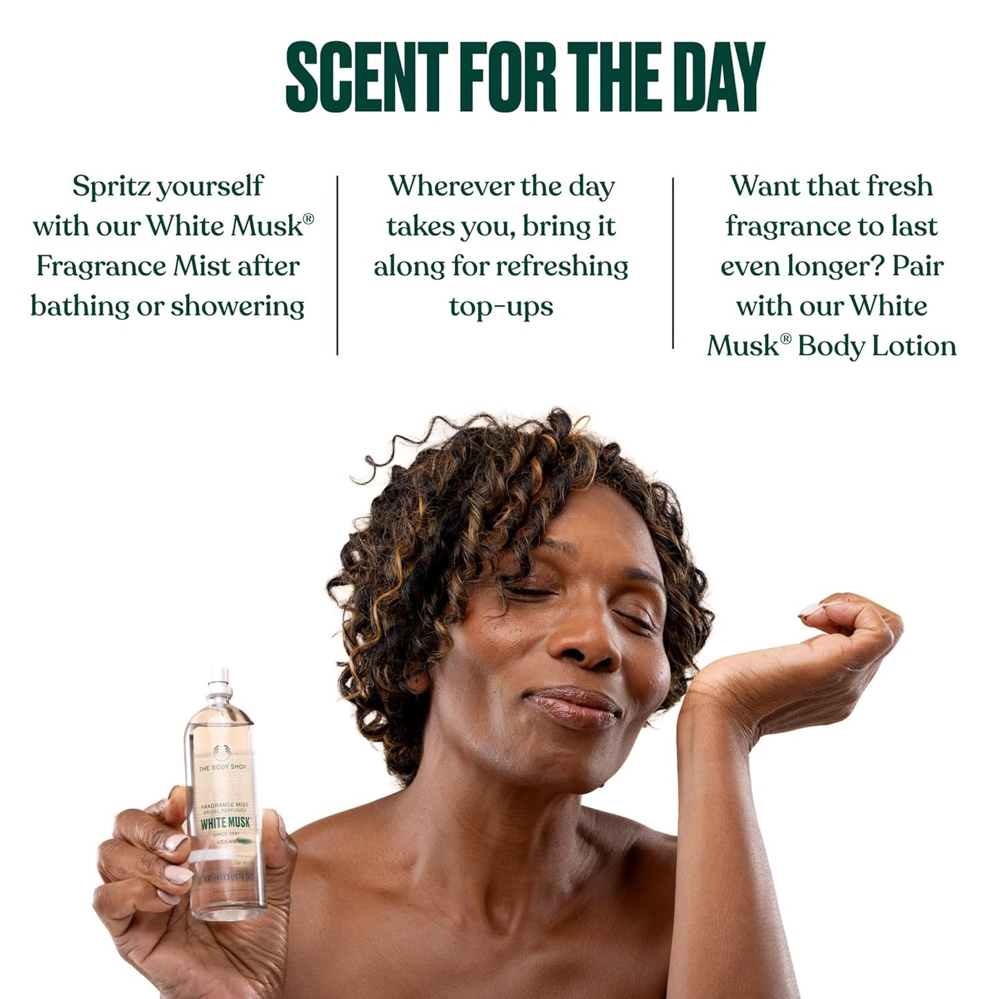 White Musk Body Mist - Unisex Fragrance with Jasmine & Lily | Vegan & Cruelty-Free, 100 ml / 3.3 fl oz