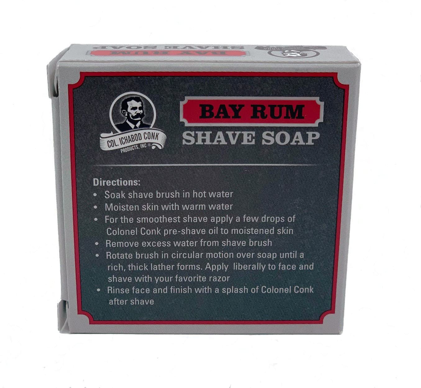4 Set - Col. Conk Bay Rum Glycerine Shave Soap