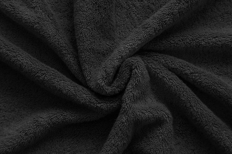 American Veteran Hand Towels Set of 4 - 100% Cotton Turkish Soft Bathroom Towels | Black