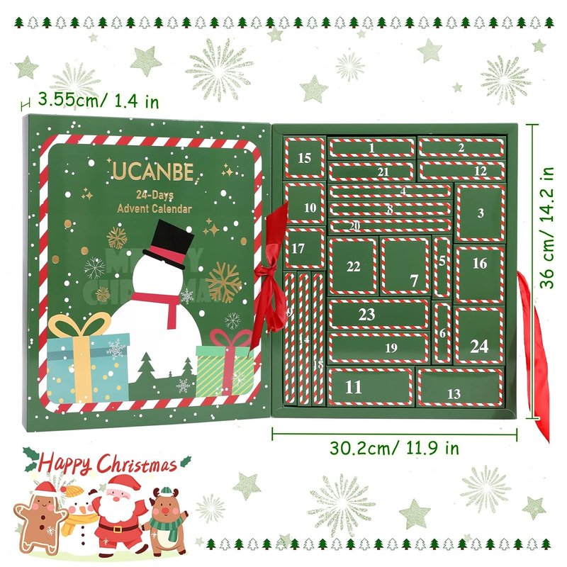 UCANBE Makeup Advent Calendar 2025 - 24-Piece Holiday Gift Set for Women & Teens | Beauty Surprises Countdown