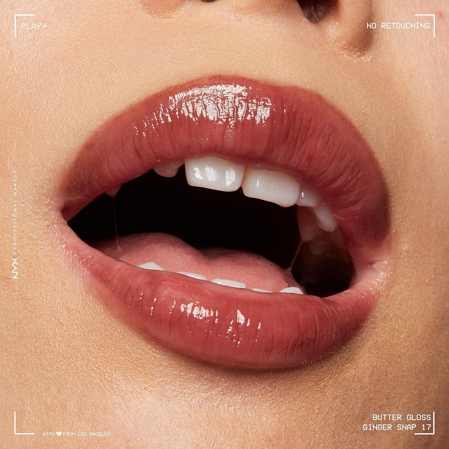 NYX Butter Gloss - Non-Sticky Lip Gloss in Ginger Snap | Rich Chocolate Brown Shade