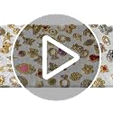 JALIYA 50pcs Gold 3D Nail Charms for Acrylic Nails – Mixed Styles, Rhinestones & Pearls (Gold)