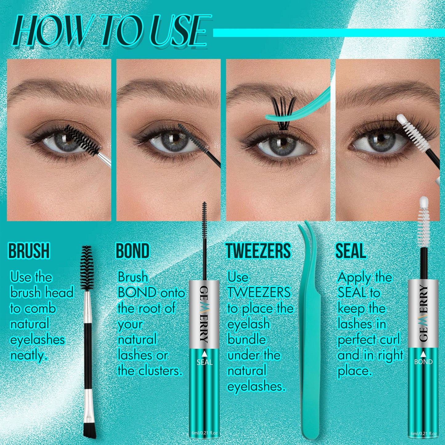 Eyelash Extensions Individual Lashes 0.07 D Curl 15-20mm Mixed Classic Lash Extensions Single Eyelashes Supply by GEMERRY (0.07-D, 15-20mm Mix)