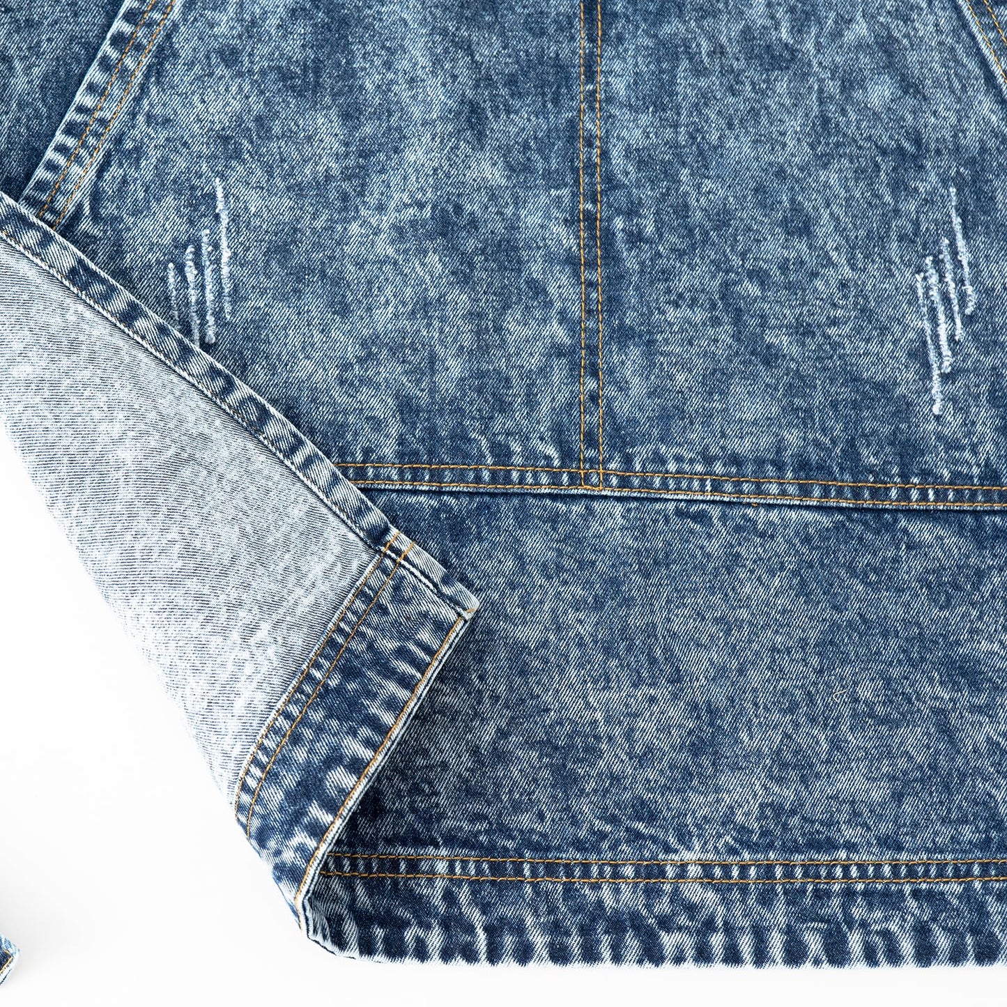 Jeanerlor - Cotton Tool Denim Work Apron with Convenient Pockets for Women Cross Straps & Adjustable(Denim Blue)