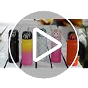 Konokyo 18 oz Insulated Stainless Steel Sports Water Bottle with Straw Lid