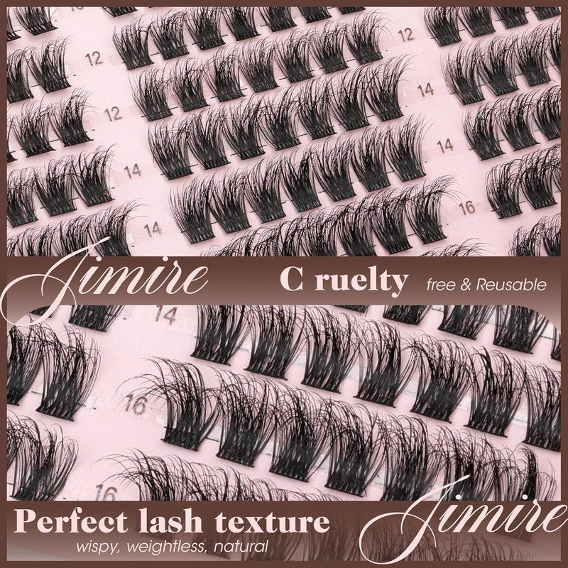Wispy Lash Clusters - Natural Eyelash Extensions 10-16MM D Curl | 168Pcs Fluffy Individual Lashes
