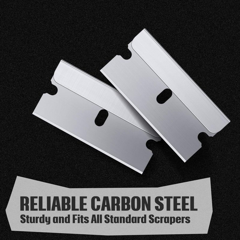 Lasnten 1500 Pack Single Edge Razor Blades High Carbon Steel Individually Wrapped 1.5" x 0.75" Replacement Scraper Blades for Removing Paint Labels Stickers & Decals