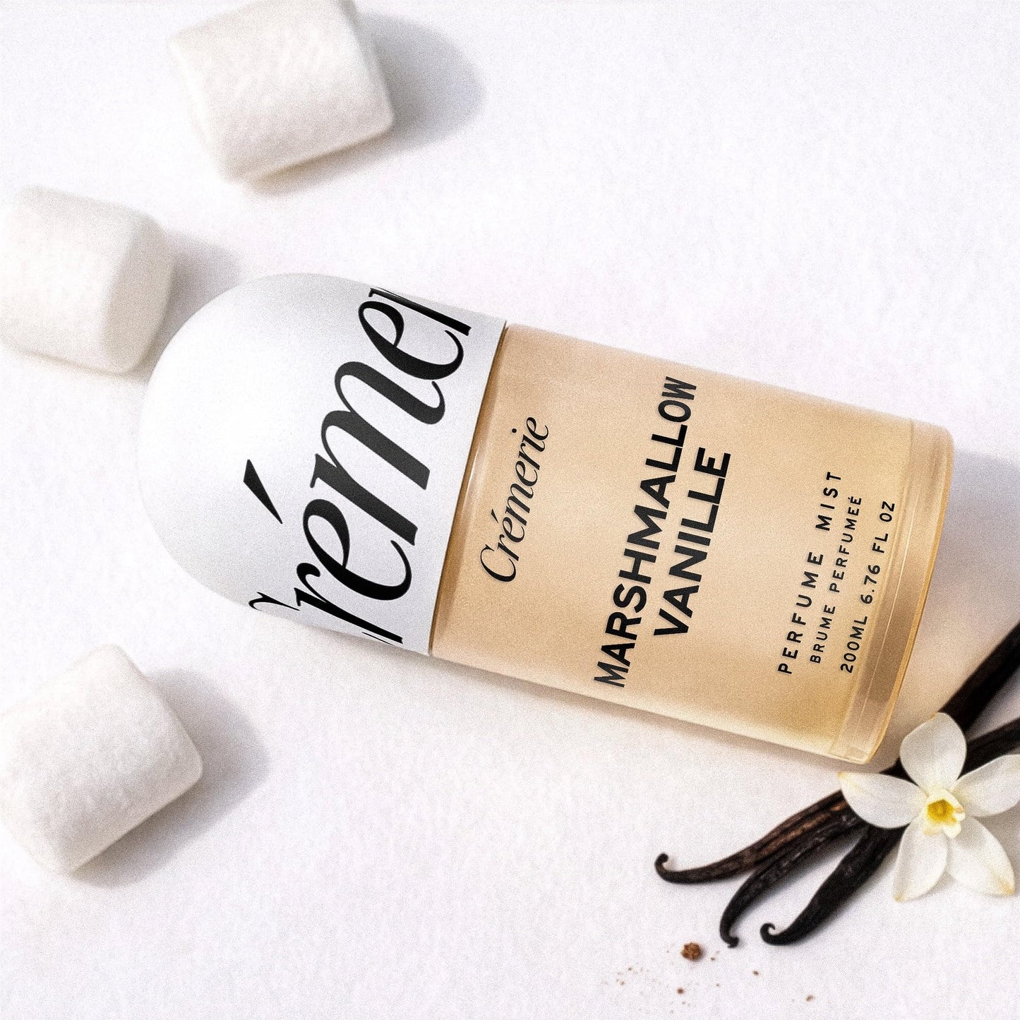 Cremerie Marshmallow Vanille Perfume Mist, Sweet Vanilla Body & Hair Fragrance Spray, Lightweight Mild Scent Mist, Unisex 6.76 fl oz