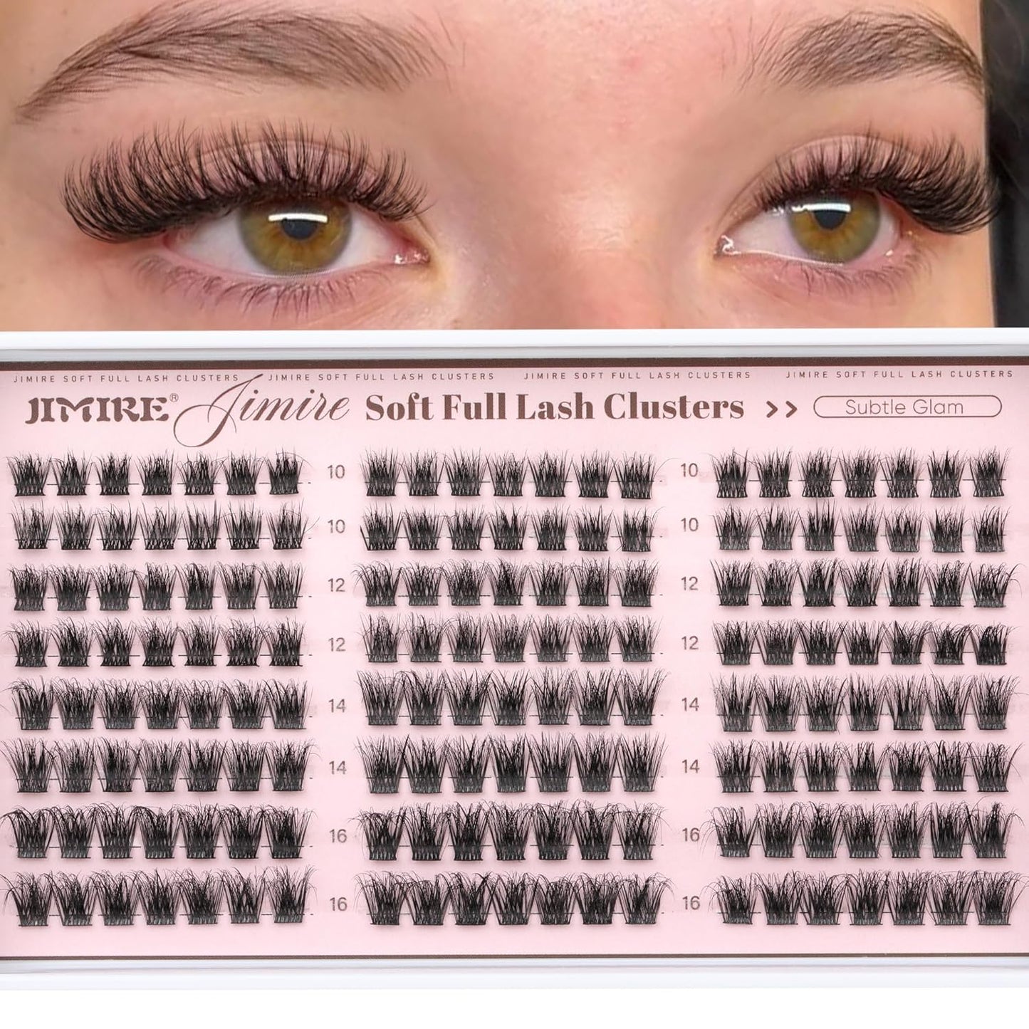 Brown Lash Clusters - Wispy Spider Lashes for Natural Look | 10-16MM DD Curl Eyelash Extensions