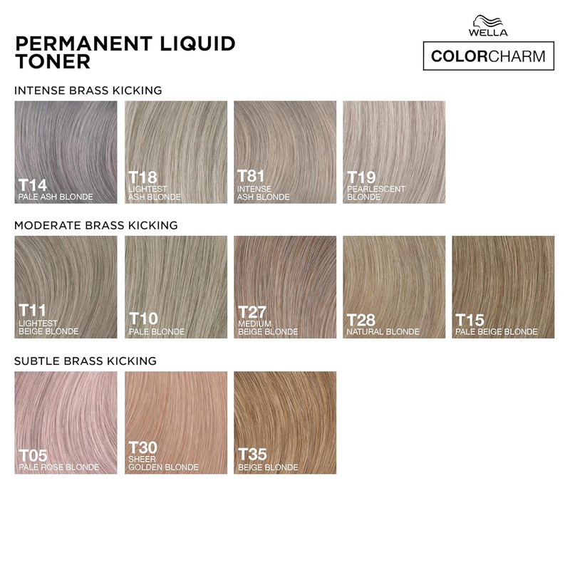 COLORCHARM Permanent Liquid Hair Toners - Neutralize Brass for Healthy Blonde Tones | Vegan & Paraben-Free