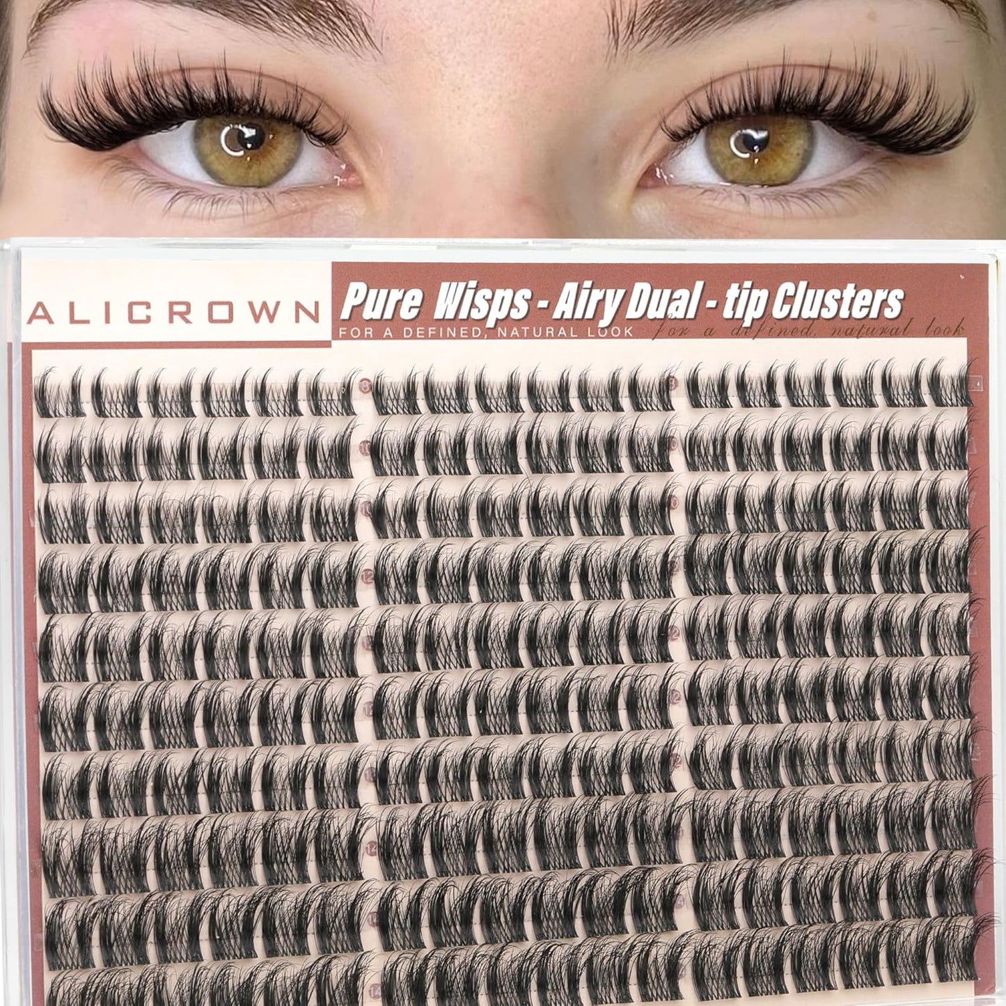 Spider Lash Clusters Kit - Wispy Eyelash Extensions with D Curly Design | 8-14MM Individual Lashes & Bond
