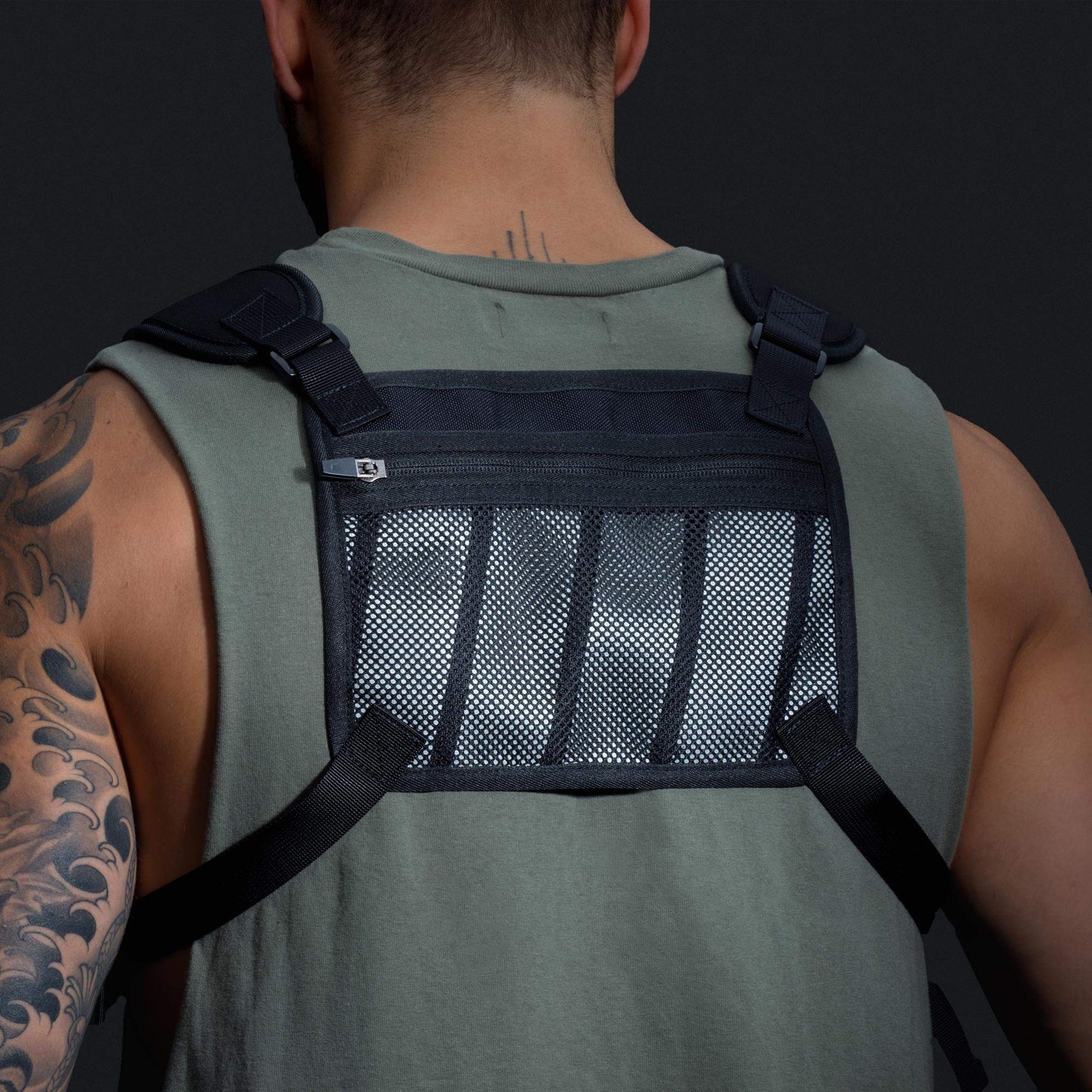 MVRK Water Resistant Running Vest Chest Pack, Phone Holder for Running, Lightweight Training Pack with Extra Storage & Reflective Detail
