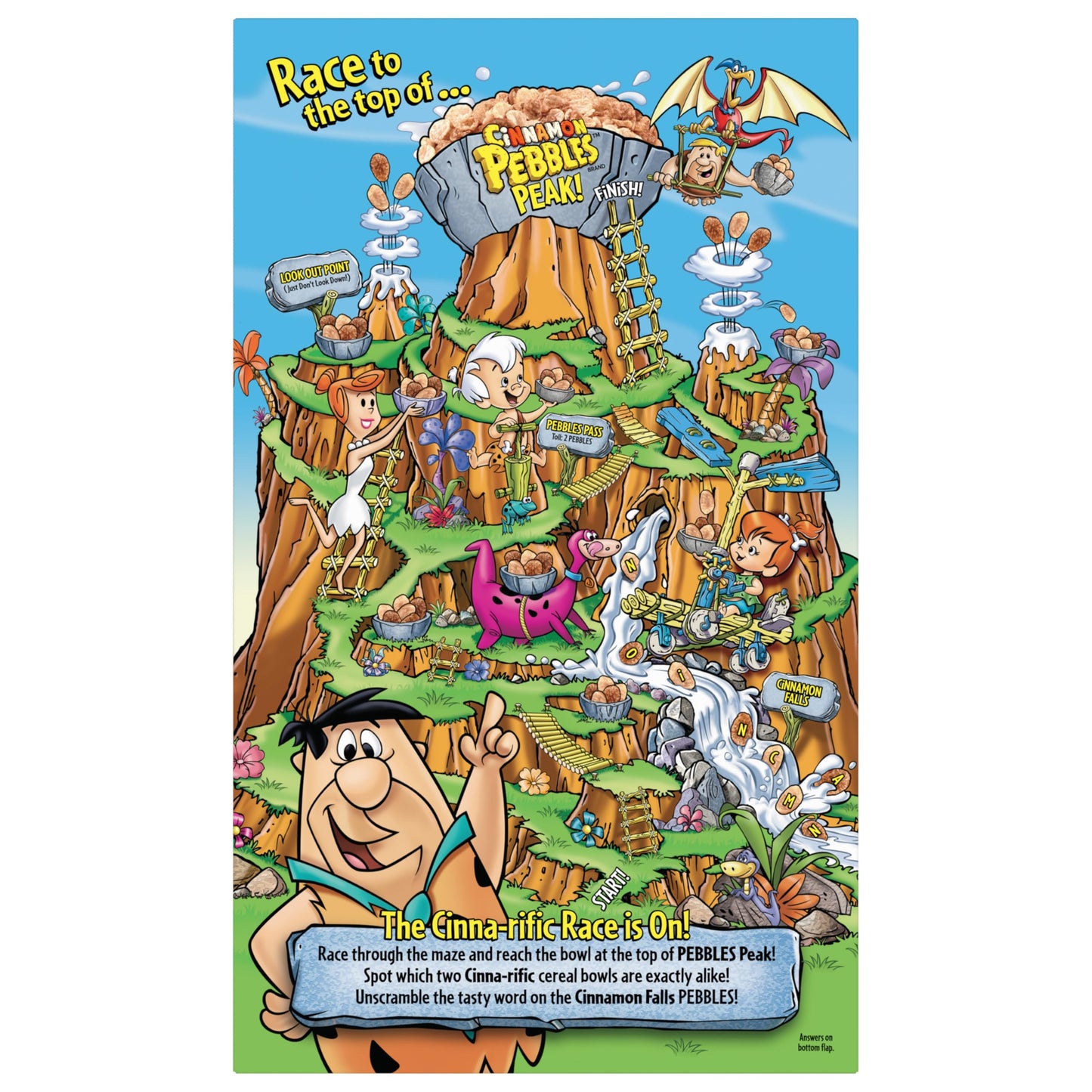Cinnamon PEBBLES Breakfast Cereal for Kids, Gluten Free, Made with Sweetened Puffed Rice, Family Size, 19.5 oz