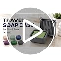 Leakproof Silicone Travel Soap Case for Square Bars - Dark Gray