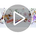 jijAcraft 100 Pcs Colorful Heart Wooden Photo Clips with Twine