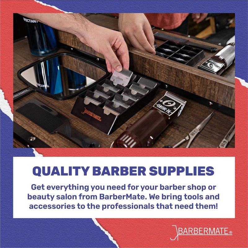BarberMate Blade Rack Storage Tray - Holds 10 Clipper, Black
