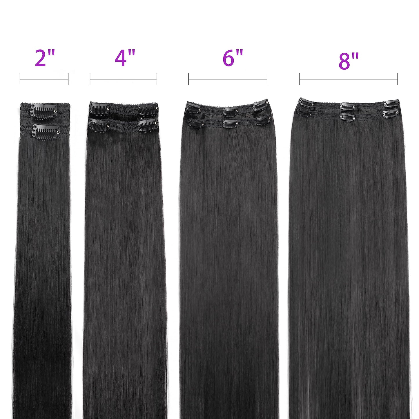 Mihugass 20 Inch Yaki-Straight Clip ins Real Human Hair Affordable Yaki Straight Clip in Human Hair Extensions Brazilian Virgin Hair clip on Hair Extensions Natural Color Daily Wear 8Pcs 120g