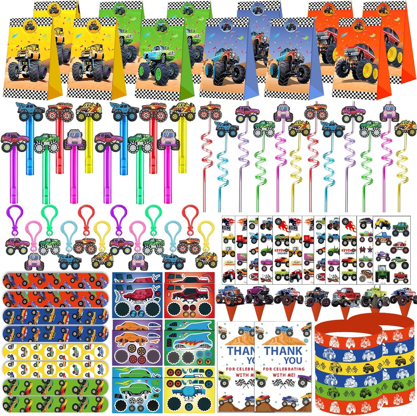 Race Car Birthday Party Favors - 232PCS Goodie Bag Stuffers & Decorations | Cars Theme Supplies