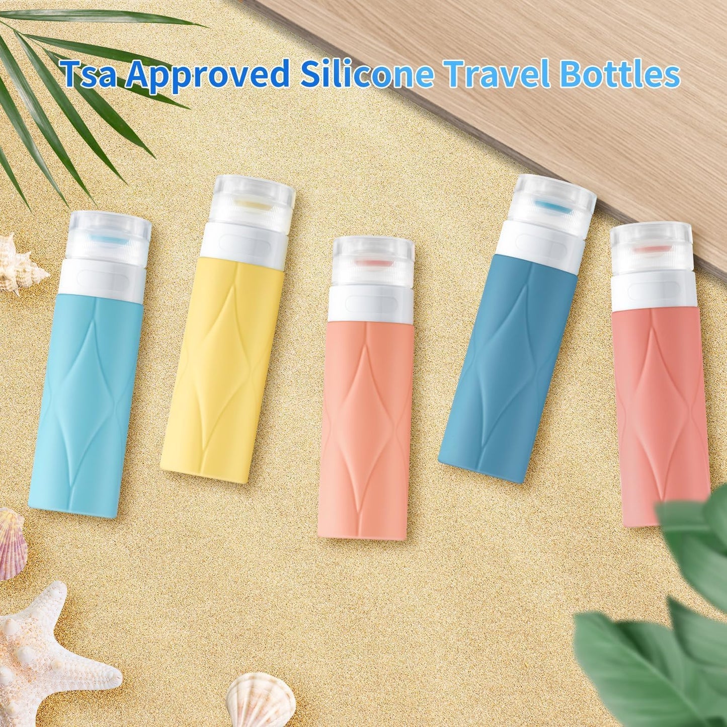 Travel Bottles - Leak Proof TSA Approved Containers | 60ML 5 Pack for Easy Packing