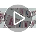 Pink Bow Happy Birthday Decorations Kit - Pre-Strung Banners & Swirls
