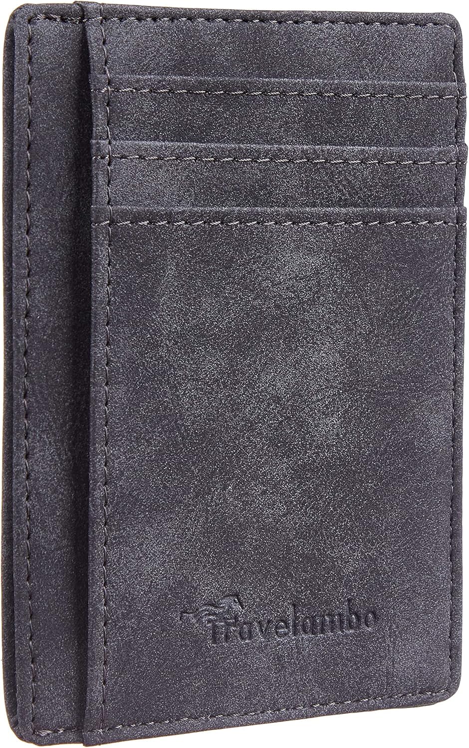 Minimalist Leather RFID Blocking Slim Wallet - Medium Size for Front Pocket Use