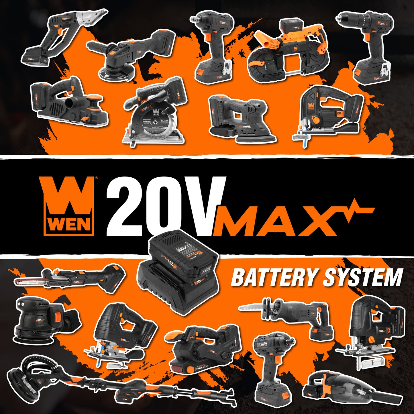 WEN 20V Max 2-Amp Lithium-Ion Battery Charger (20200C)