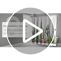 Boho Cactus Floral Shower Curtain, Waterproof, 72x72 IN