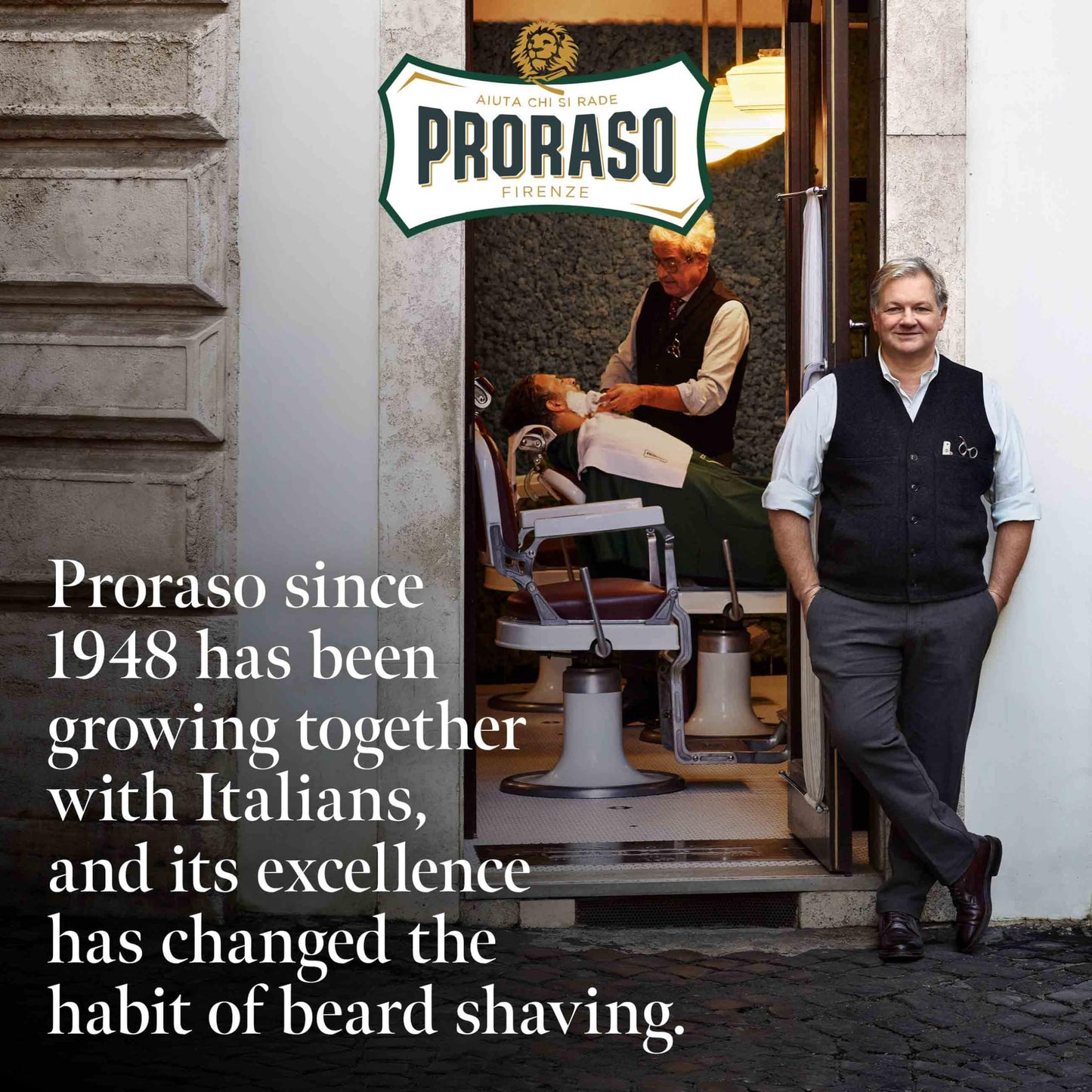 Proraso Azur Lime Beard Wash - Moisturizing & Cleansing Citrus & Mint Beard and Face Wash - Men's Facial Cleanser - 6.8oz