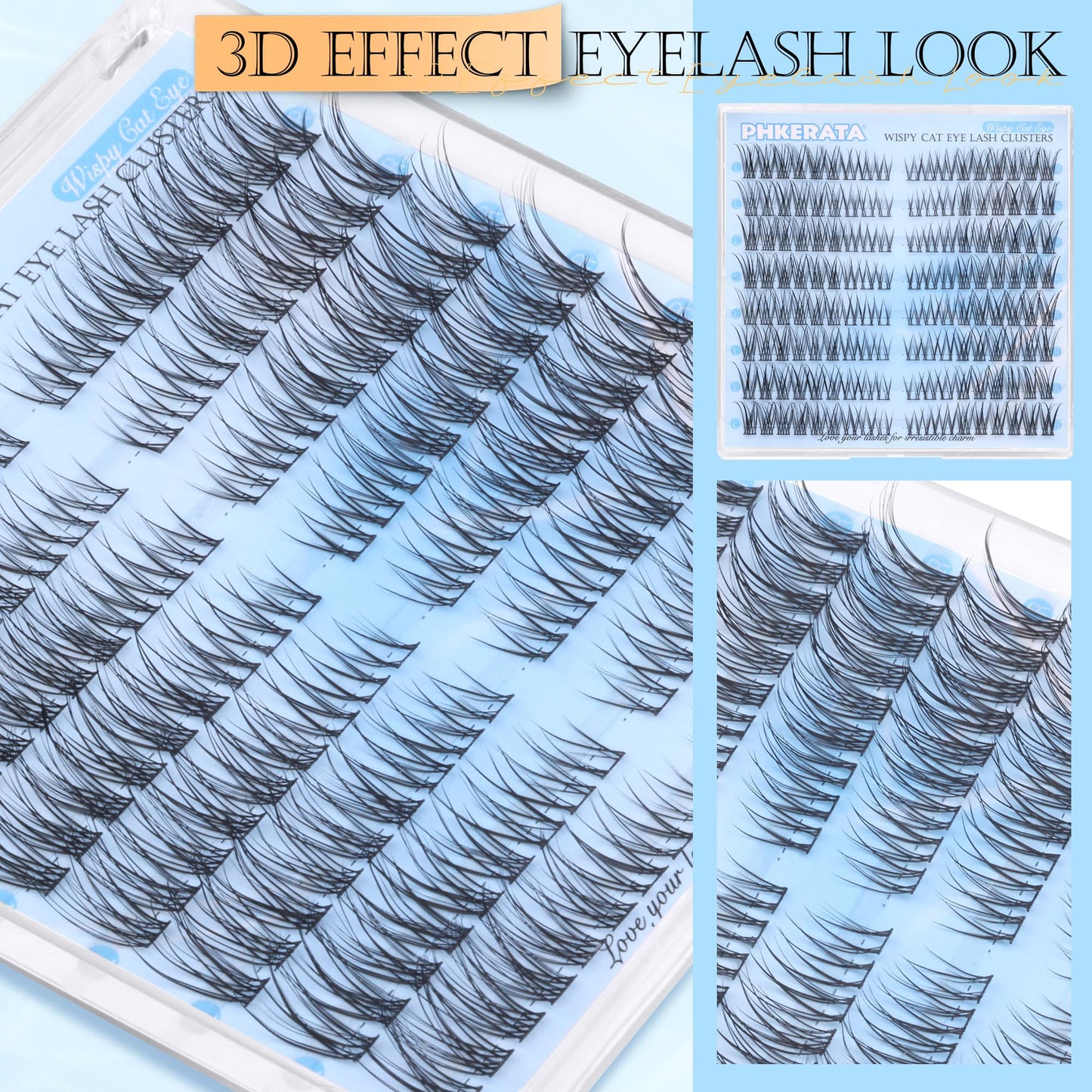 Natural Lash Clusters Wispy Eyelash Clusters Natural Lashes Clusters with Thin Band