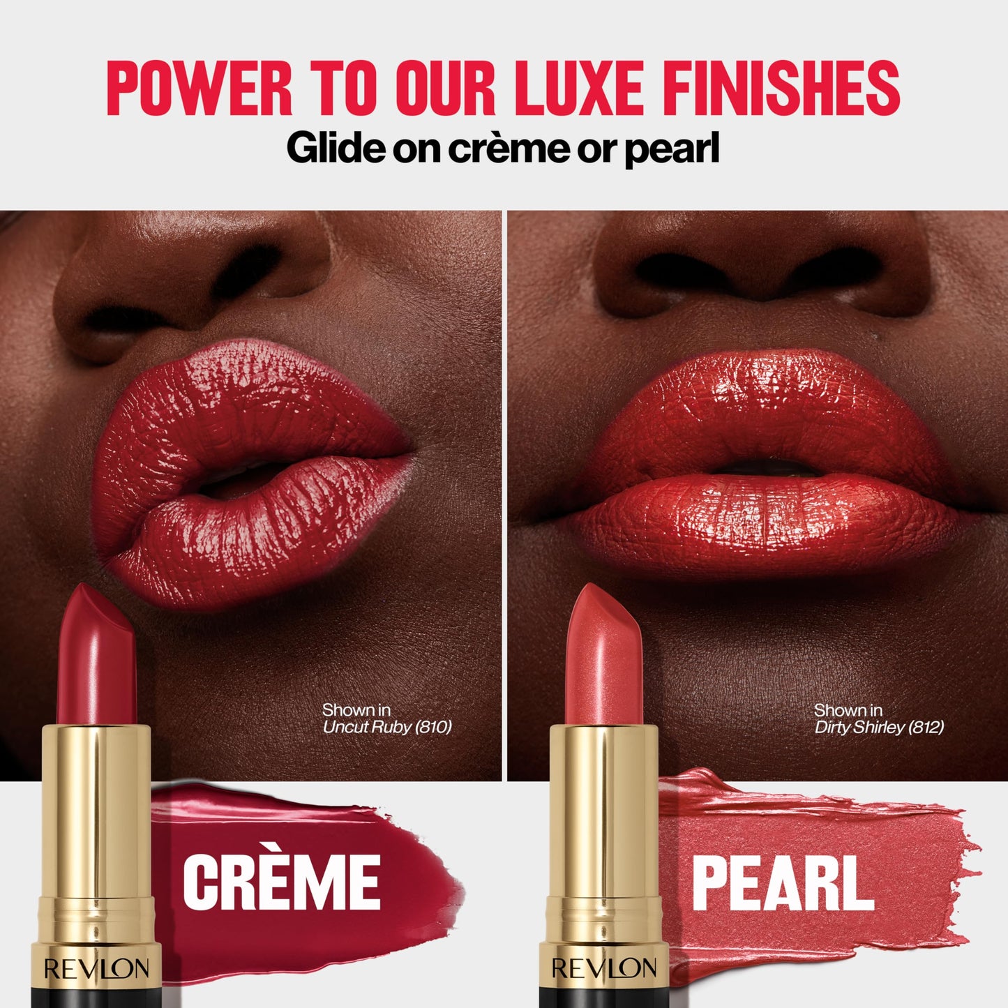 Revlon Super Lustrous Lipstick, Creamy Formula For Soft, Fuller-Looking Lips, Moisturized Feel, 801 After Glow, 0.15 oz