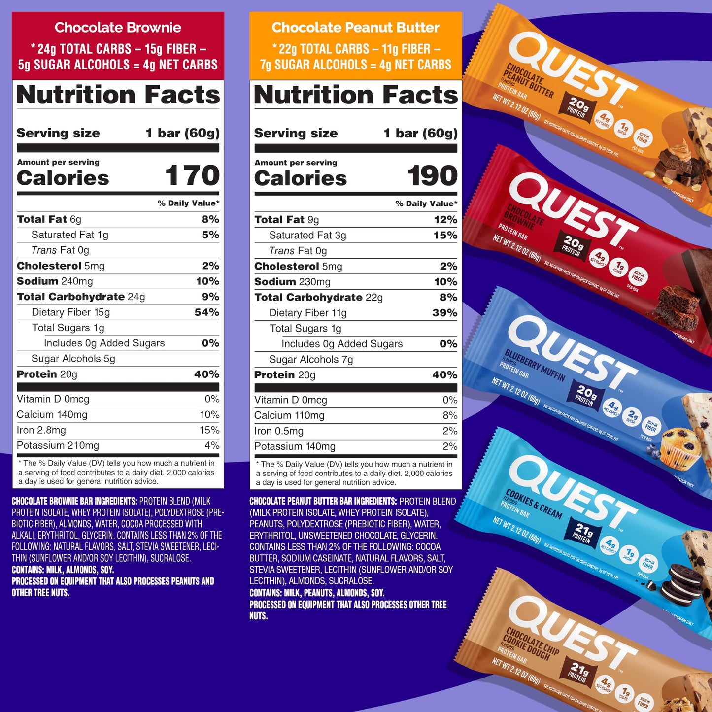 Quest Nutrition Ultimate Variety Pack Protein Bars, High Protein, 12 Count