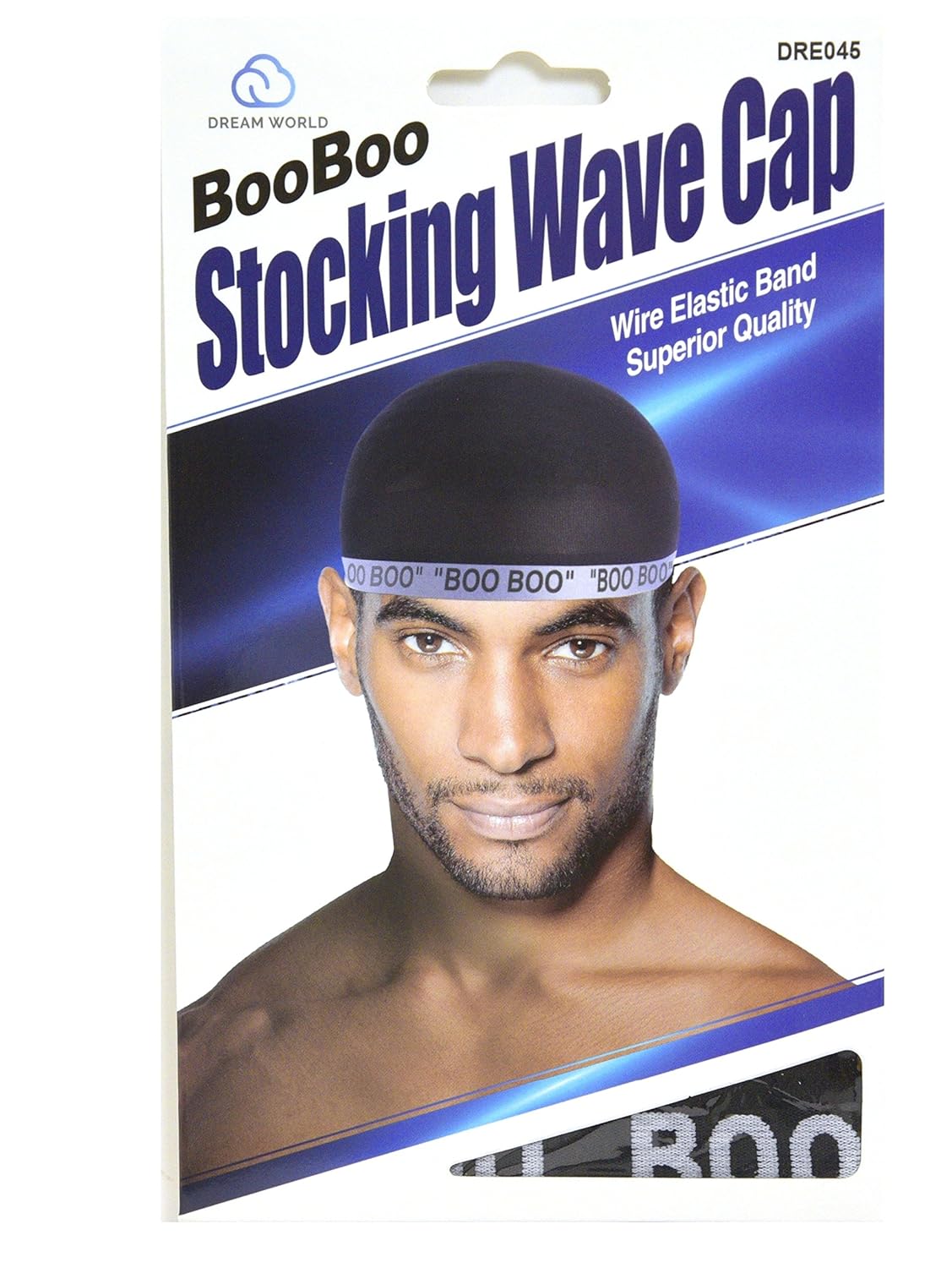 Wave Cap with Wire Elastic Band - Dream Boo Boo | Black Color