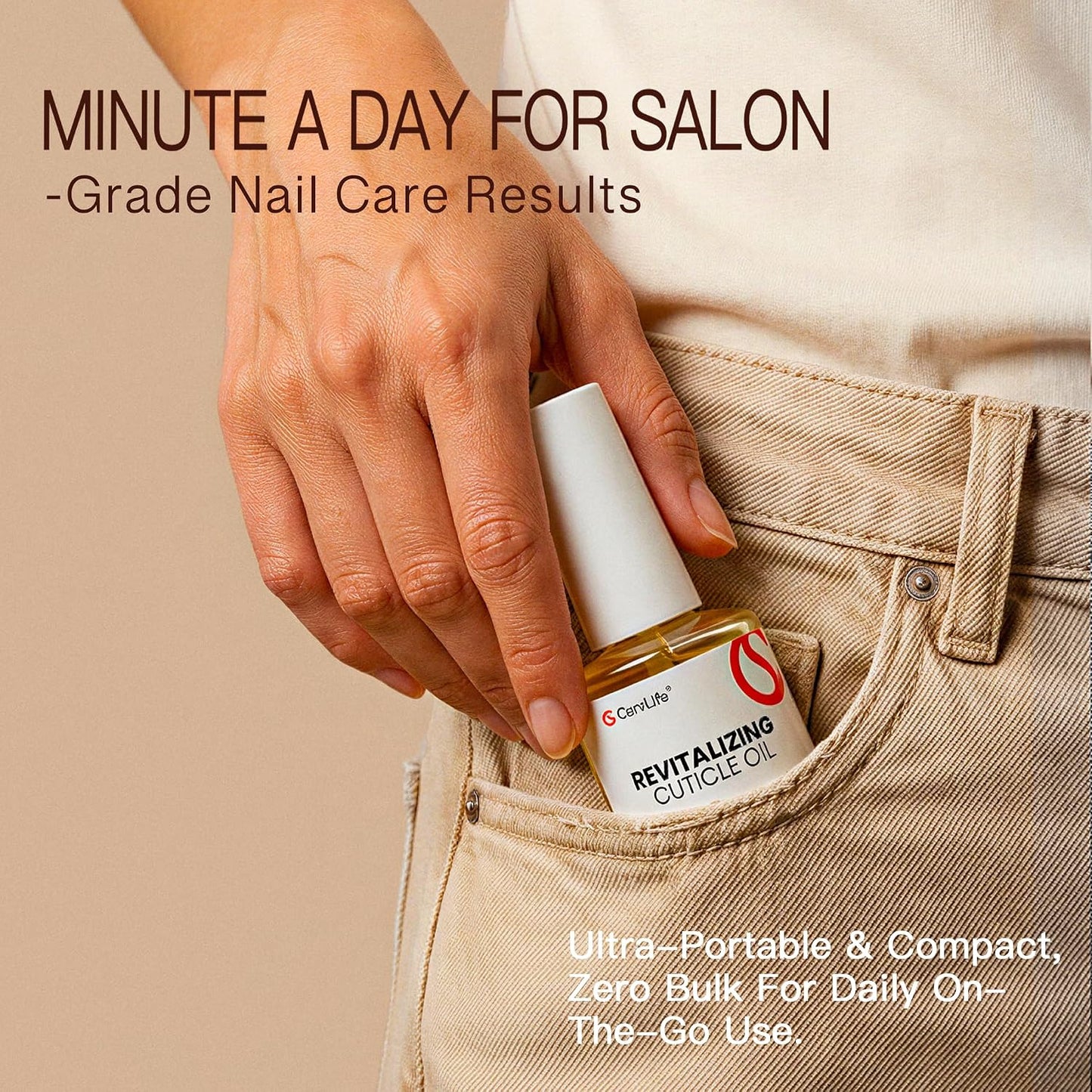 CurvLife Cuticle Oil - Lightweight Non-Greasy Nail Treatment with Curved Brush | Moisturizing Repair for Dry Cracked Cuticles
