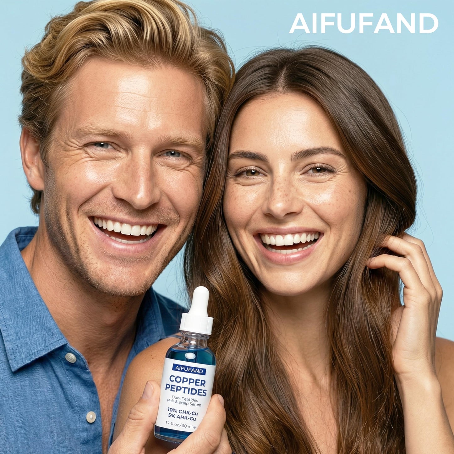 AIFUFAND GHK-Cu Copper Peptides Hair & Scalp Serum – Dual Peptide Complex with GHK-Cu & AHK-Cu, Lightweight Daily Scalp Care, Nourishing & Revitalizing Formula