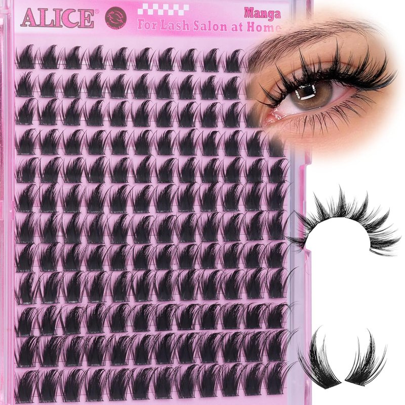 Manga Lash Clusters - Wispy Anime Eyelash Extensions for DIY Beauty | 144pcs, 10-18mm Curly