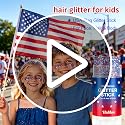Patriotic Red, White & Blue Glitter Stick for 4th of July