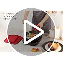 VEIKERY Heat-Resistant Cotton & Silicone Potholder - 7x9 Inch, Non-Slip, Orange