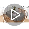 Wolkemer 36x36 Inch Mist Blue Faux Linen Tablecloth - Water Resistant