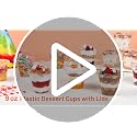 9 oz Clear Plastic Dessert Cups with Lids - 50 Pack for Party Use