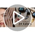 DRMODE 24-Color Mirror & Holographic Chrome Nail Powder Kit for Nail Art