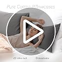 Queen Size Pillowcase Set - 500 Thread Count Cotton, Gray