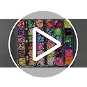 Nail Art Glitter Set with 3 Boxes of Flower & Fruit Slices, Iridescent & Sequins