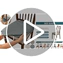 Dining Chair Seat Covers Set of 2 - Removable & Washable Khaki