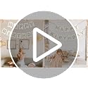 Gold & White Felt Happy Birthday Banner - Reusable Boho Decor