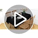 NEWISHER Heavy Duty Polyester Square Tablecloth 42"x42" - Reusable, Washable for Dining & Events