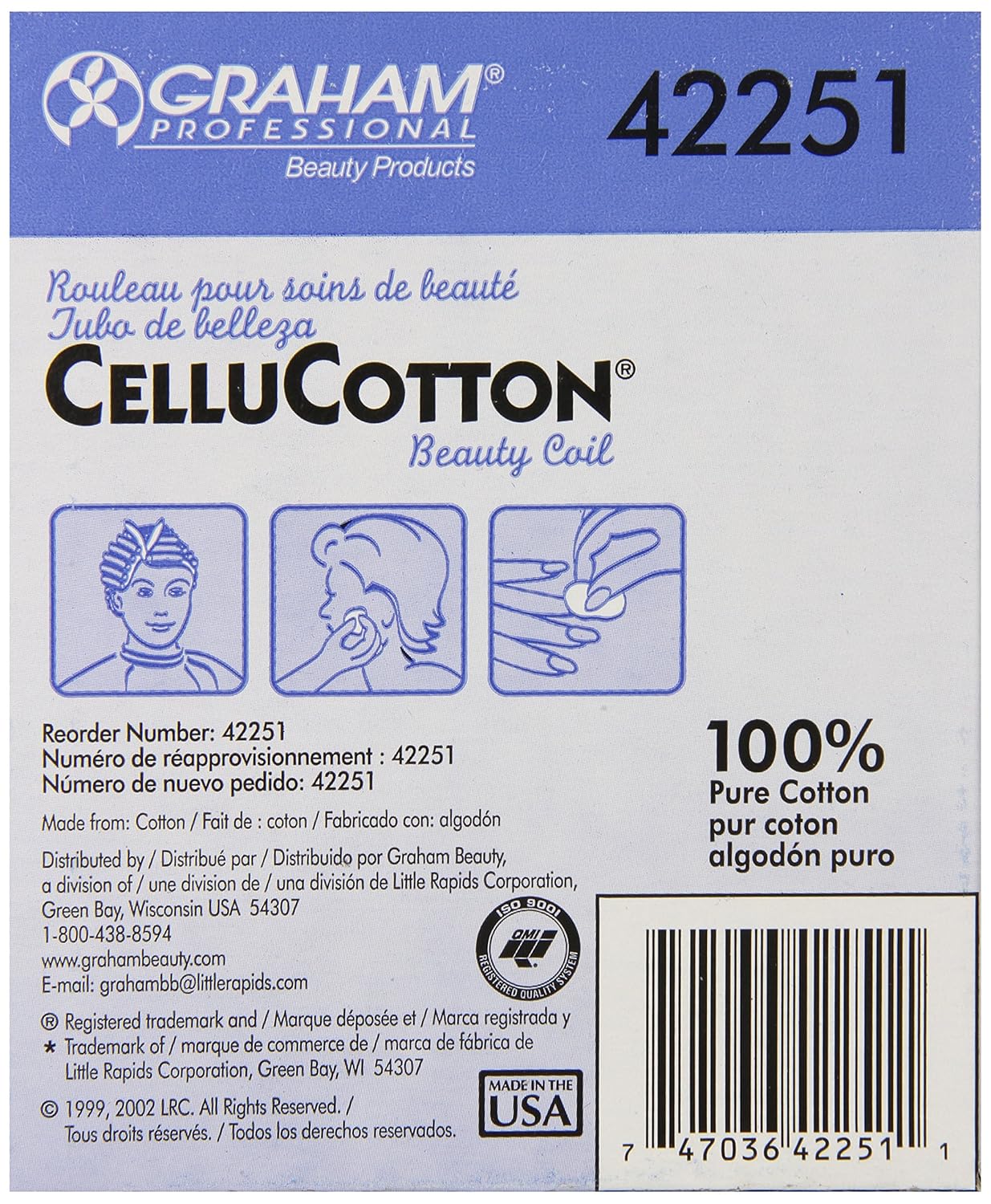 Graham Cellucotton Beauty Coil - 40 Feet of Soft, Durable Cotton for Hair Styling