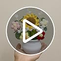 Handmade Crochet Sunflower Potted Plants - 4 Pack Floral Decor